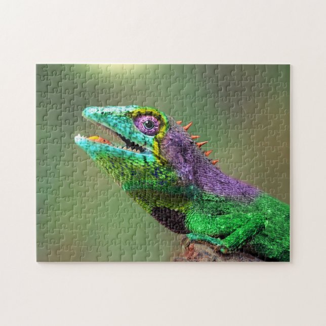 Chameleon Head Close-up, Jigsaw Puzzle (Horizontal)