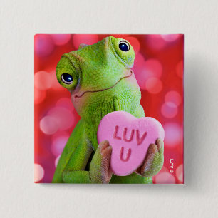 Chameleon Heart (Luv U) 2 Inch Square Button