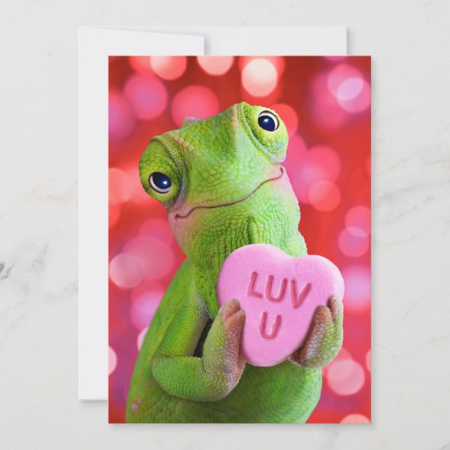 Chameleon Heart (Luv U) Invitation (Front)