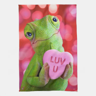 Chameleon Heart (Luv U) Kitchen Towel