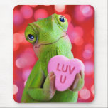 Chameleon Heart (Luv U) Mouse Pad<br><div class="desc">I get lost in your eyes! | Avanti,  the Global Humour Brand™ has been entertaining the world with its Feel Good Funny greeting cards for over 40 years. Our characters live life to the fullest and celebrate the humour in everyday life.</div>