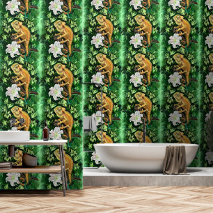 Chameleon In Leaves Wallpaper