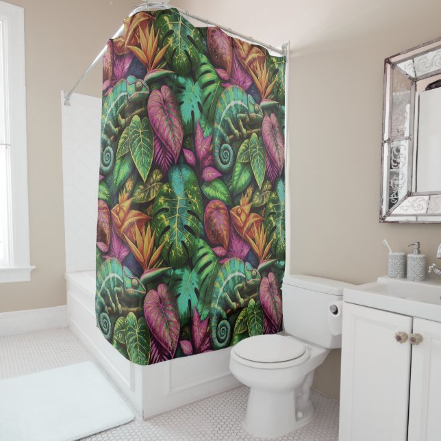 Chameleon Jungle Dreams Seamless Surface Pattern (In Situ)