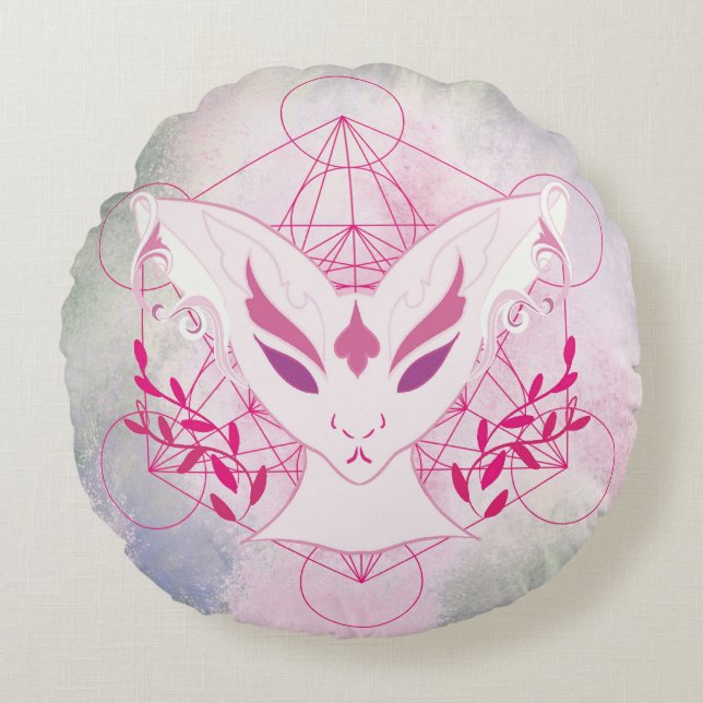 Chameleon Lineli Round Pillow (Front)