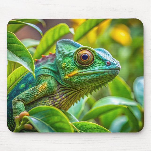 Chameleon, lizard mouse pad (Front)