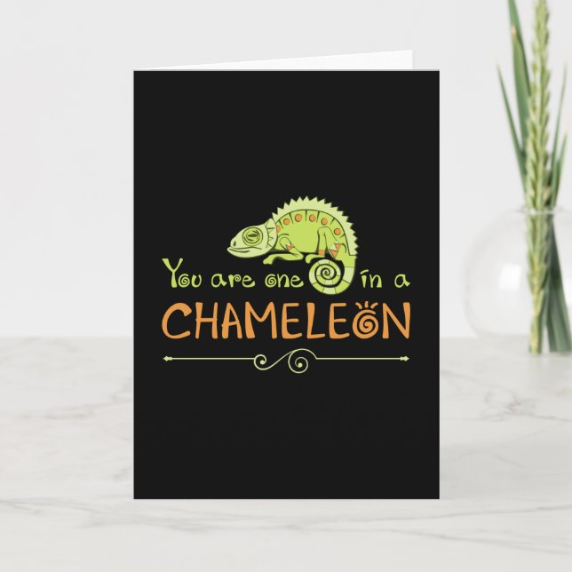 Chameleon Lizard Reptile Gecko Dragon Funny Gift Card (Front)