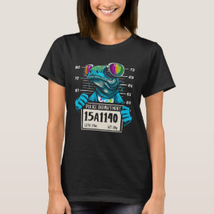 Chameleon Mugshot Lizard Herpetology Iguana Repti T-Shirt