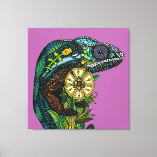 chameleon orchid canvas print