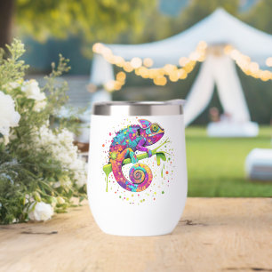 Chameleon Paint Stains Watercolor Style