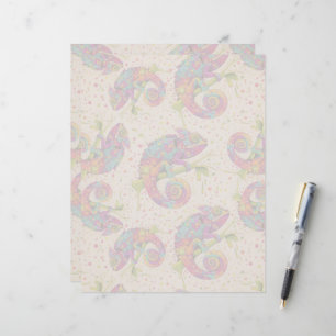 Chameleon Paint Stains Watercolor Style
