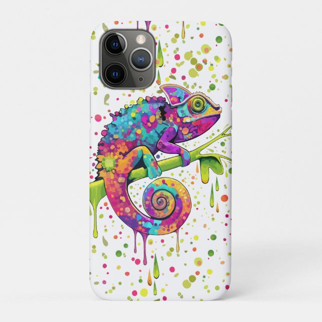 Chameleon Paint Stains Watercolor Style Case-Mate iPhone Case (Back)