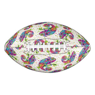 Chameleon Paint Stains Watercolor Style Football
