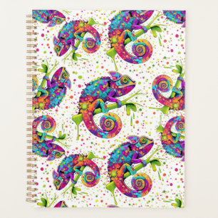 Chameleon Paint Stains Watercolor Style Planner