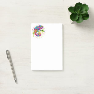 Chameleon Paint Stains Watercolor Style Post-it Notes