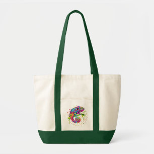 Chameleon Paint Stains Watercolor Style Tote Bag