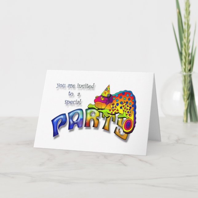 Chameleon Party Invitation (Front)