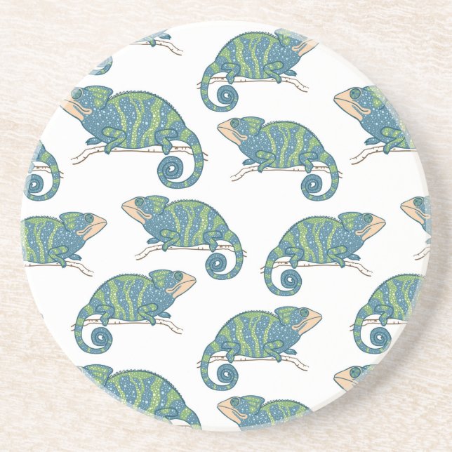 Chameleon Pattern Coaster (Front)