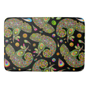 Chameleon Psychedelic Fantasy Bath Mat