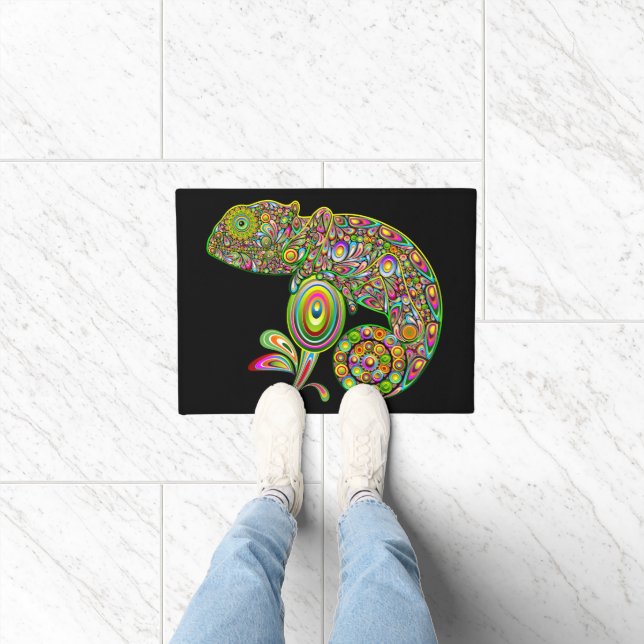 Chameleon Psychedelic Fantasy Doormat (Indoor)