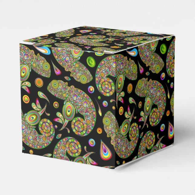 Chameleon Psychedelic Fantasy Favor Box (Front Side)