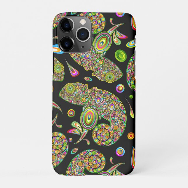 Chameleon Psychedelic Fantasy iPhone Case (Back)