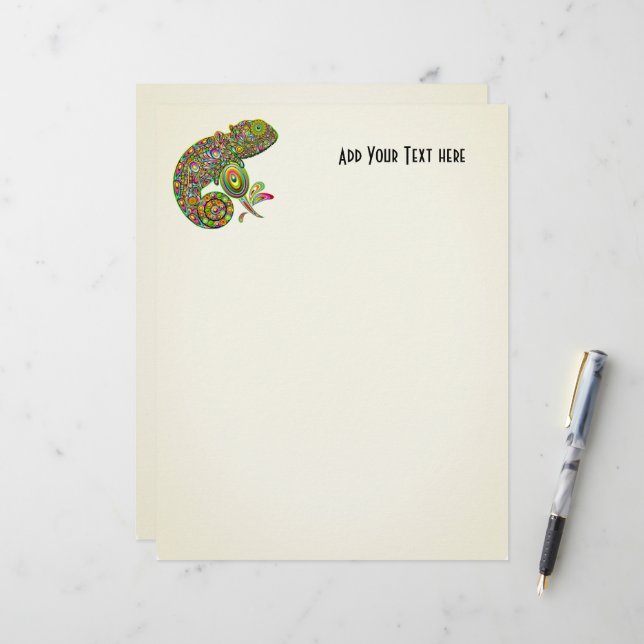 Chameleon Psychedelic Fantasy Letterhead (Front/Back In Situ)