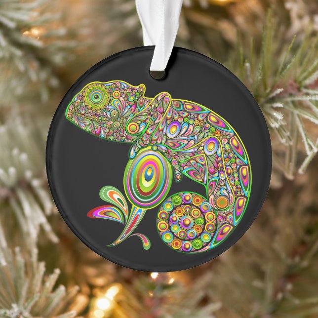 Chameleon Psychedelic Fantasy Ornament (Tree)
