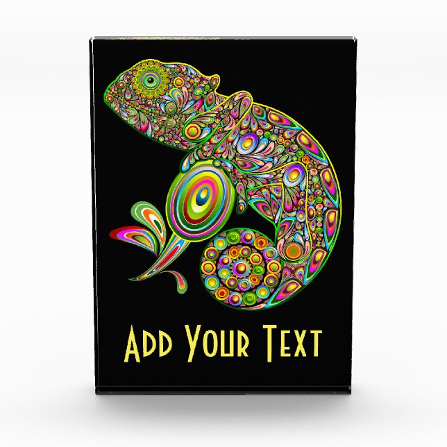 Chameleon Psychedelic Fantasy Photo Block (Front)