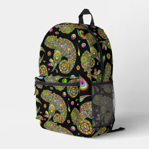 Chameleon Psychedelic Fantasy Printed Backpack