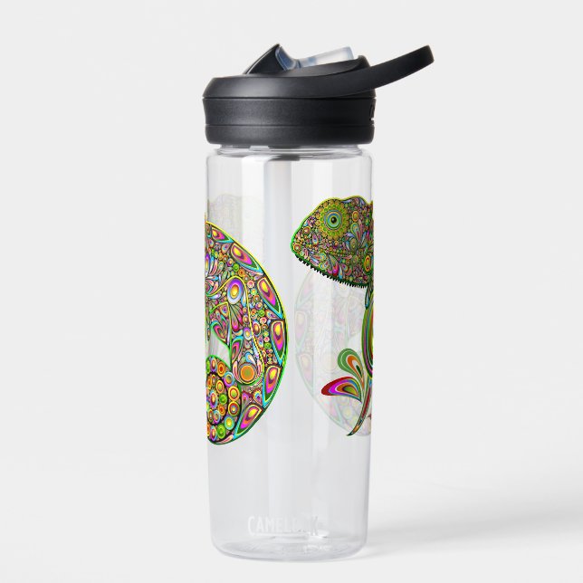 Chameleon Psychedelic Fantasy Water Bottle (Left)