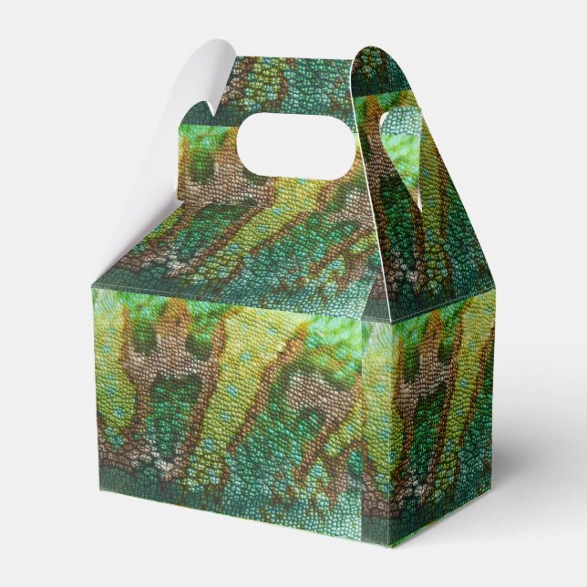 Chameleon Skin Texture Template Favor Box (Front Side)