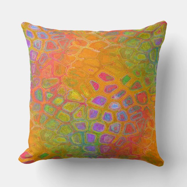 Chameleon Skin Throw Pillow (Front)