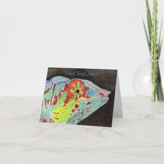 Chameleon Thank You Card (Front)