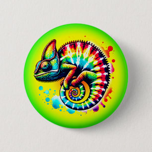Chameleon Tie-Dye 2 Inch Round Button