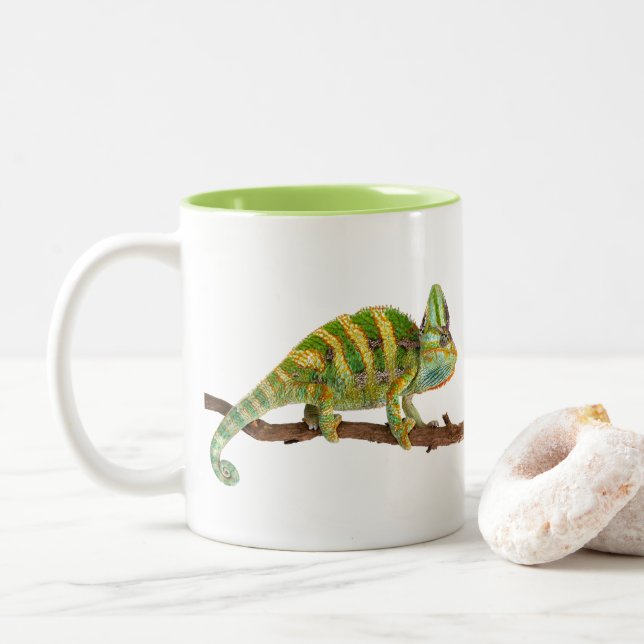 Chameleon Two-Tone Coffee Mug (With Donut)