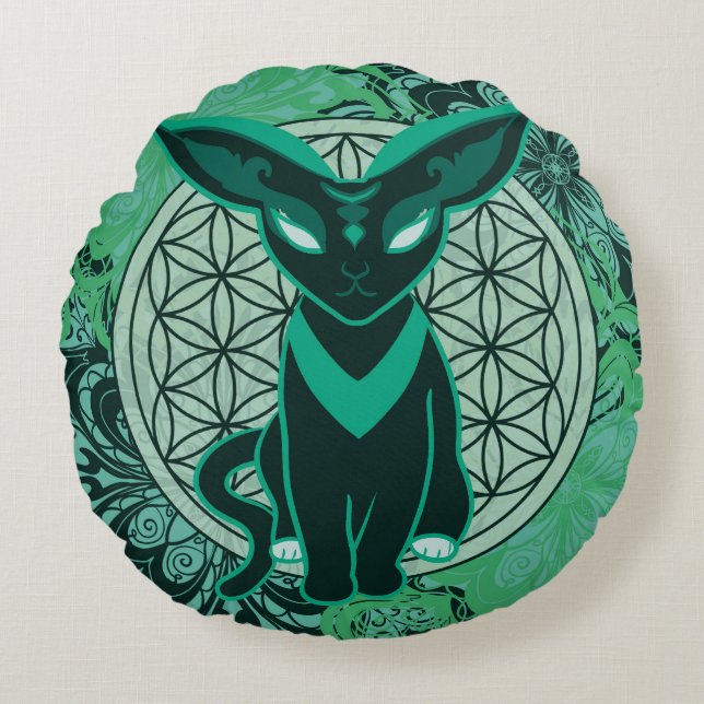 Chameleon Verpy Round Pillow (Front)