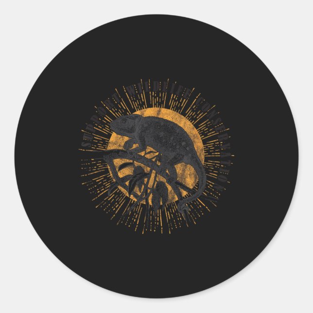 Chameleon Wildlife Conservation Animal Reptile Lov Classic Round Sticker (Front)