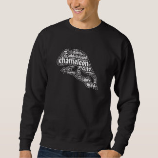 Chameleon Word Cloud Reptile Lizard Animal Herpeto Sweatshirt