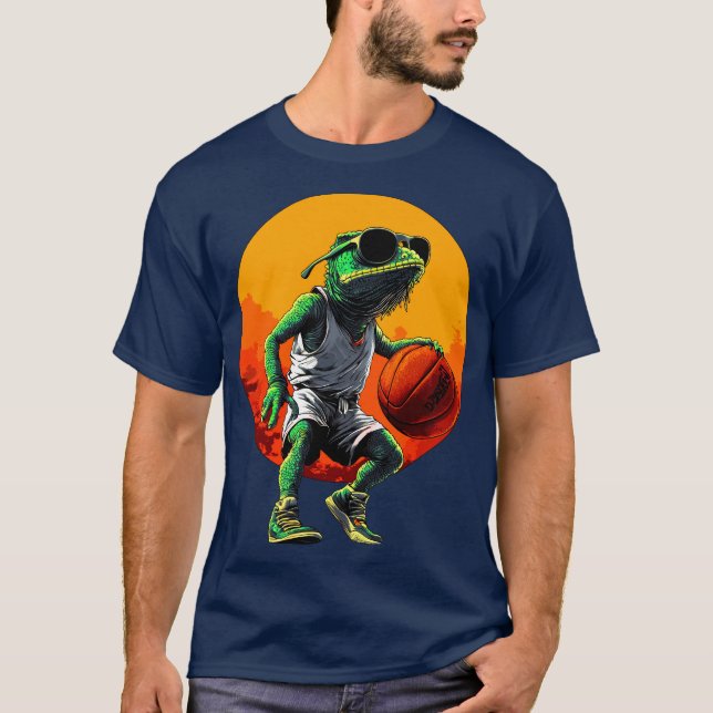 Chameleons Basketball / Basketballer Chameleon T-S T-Shirt (Front)