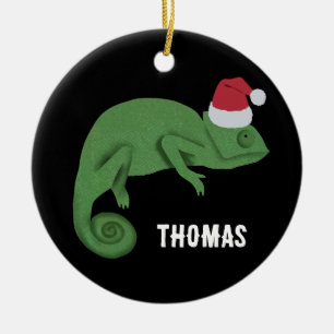 Chameleons Colourful Reptile Lizards Kids Christma Ceramic Ornament