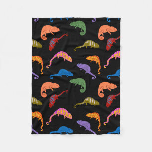 Chameleons Colourful Reptile Lizards Kids Fleece Blanket