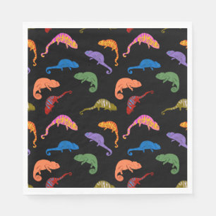 Chameleons Colourful Reptile Lizards Kids  Napkin