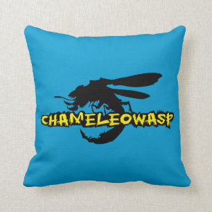 Chameleowasp Throw Pillow