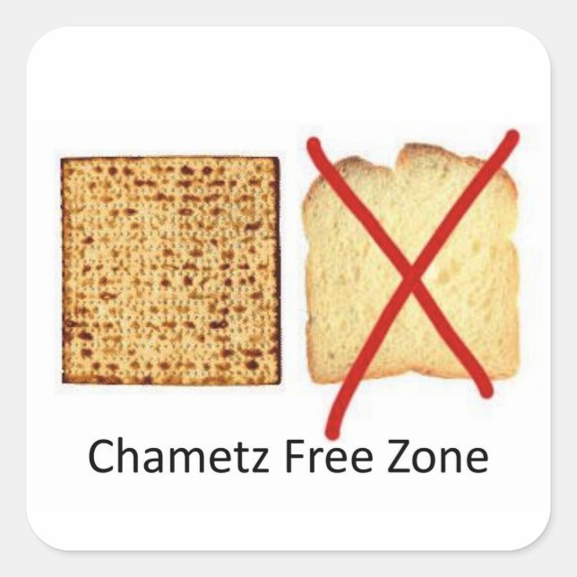 Chametz Free Zone Square Sticker (Front)