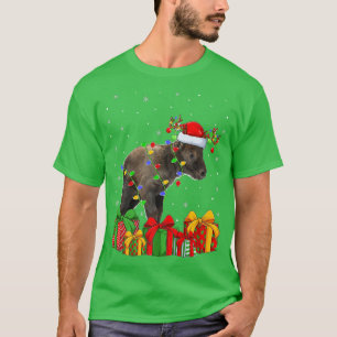 Chamois Lighting Xmas Tree Santa Hat Chamois Chris T-Shirt