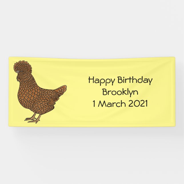 Chamois polish chicken cartoon illustration  banner (Horizontal)