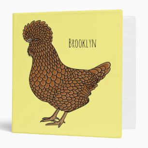 Chamois polish chicken cartoon illustration binder