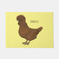 Chamois polish chicken cartoon illustration