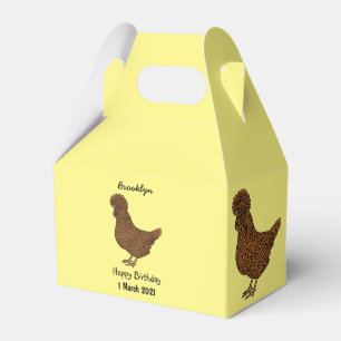 Chamois polish chicken cartoon illustration favor box