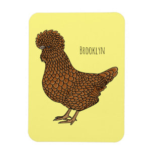 Chamois polish chicken cartoon illustration magnet